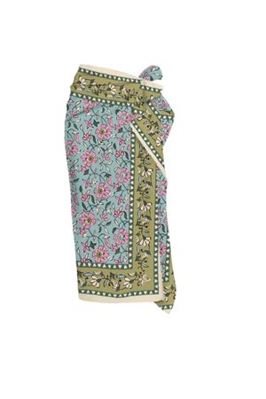 Women's Long Pareo Skirt Thaiti In Silk Voile MC2 SAINT BARTH | Sarong | TAIT00109705L